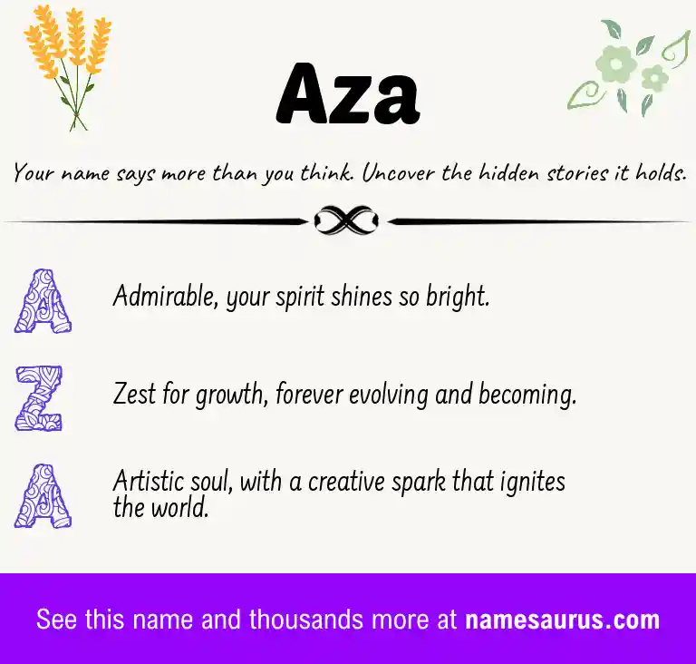 Acrostic poem about Aza.
