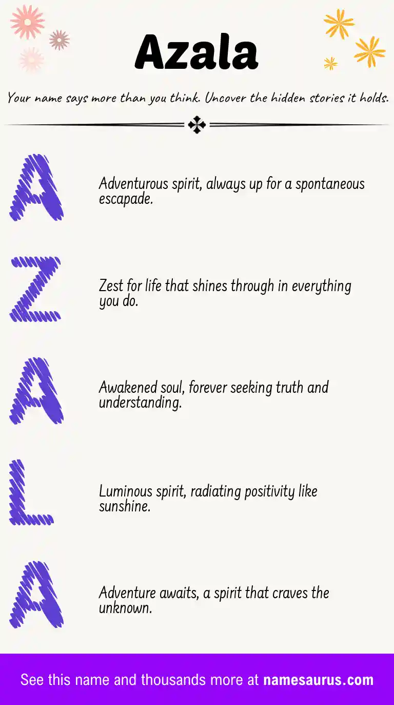 Acrostic poem about Azala.