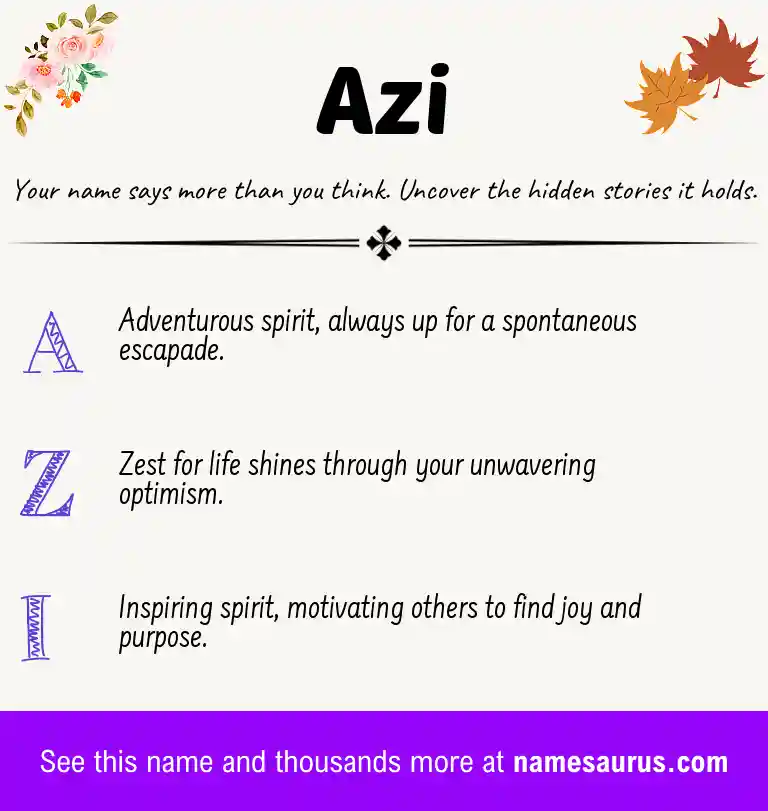 Acrostic poem about Azi.
