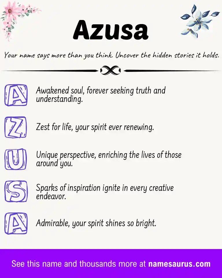 Acrostic poem about Azusa.