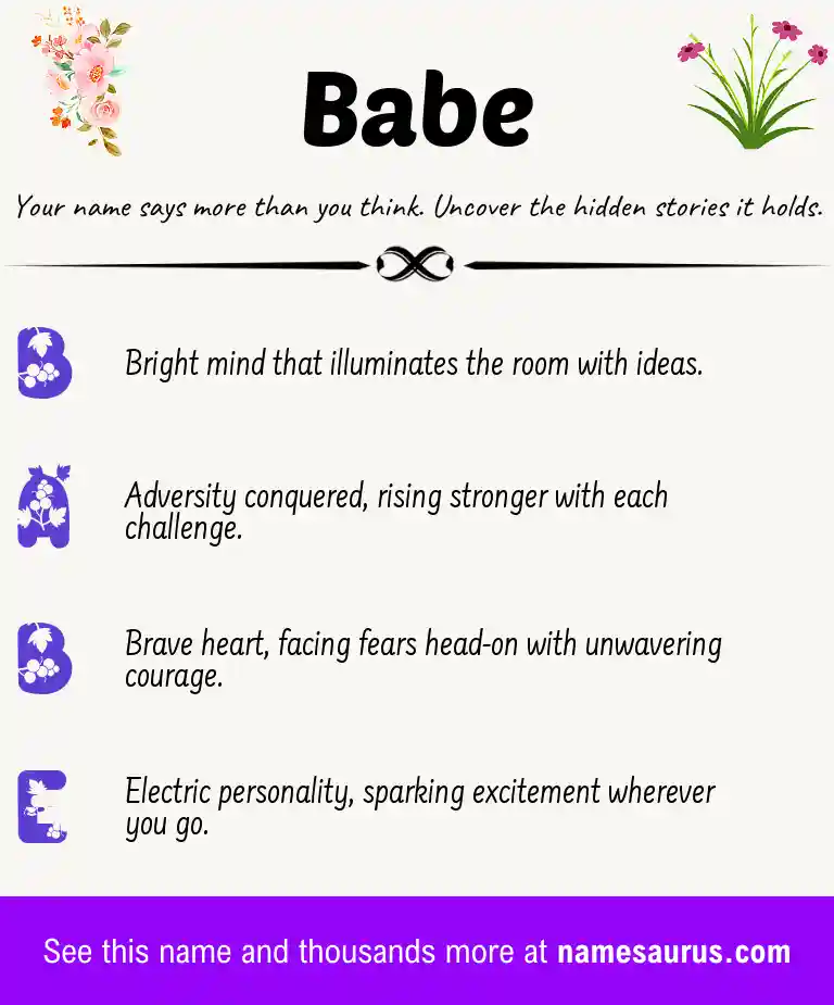 Acrostic poem about Babe.