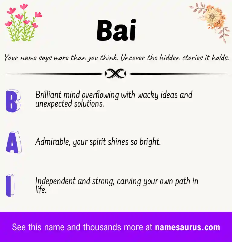 Acrostic poem about Bai.
