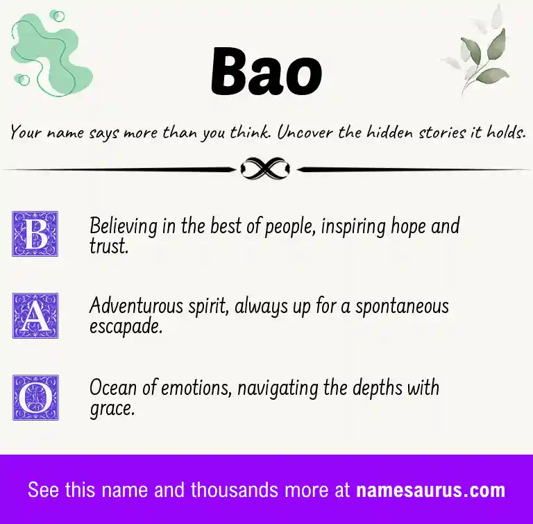 Acrostic poem about Bao.