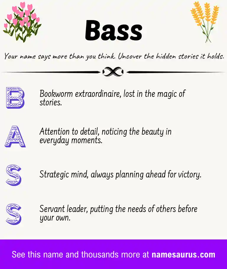 Acrostic poem about Bass.