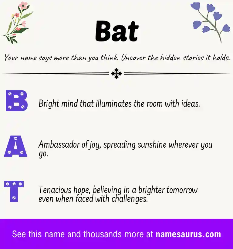 Acrostic poem about Bat.