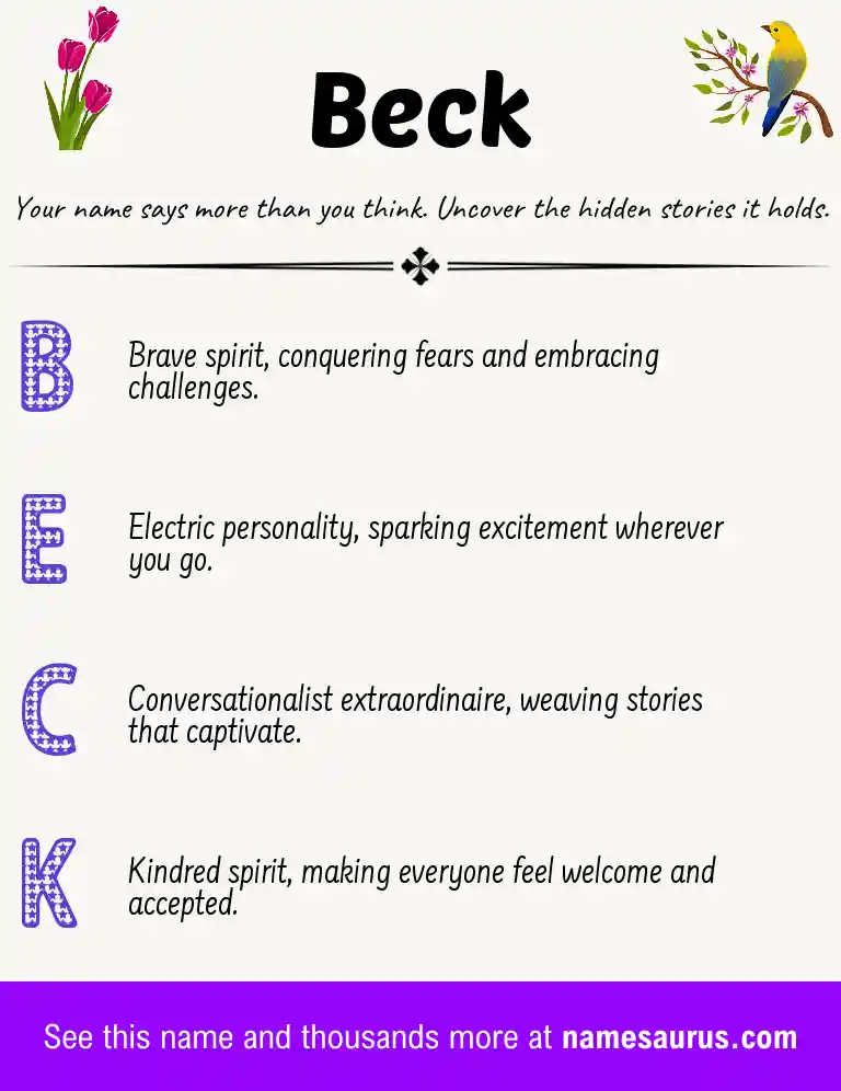 Acrostic poem about Beck.