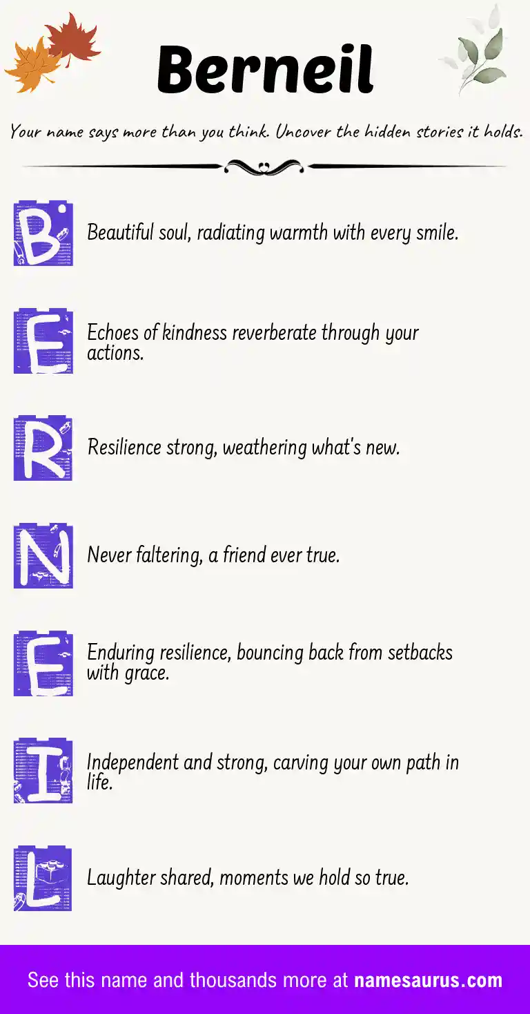 Acrostic poem about Berneil.