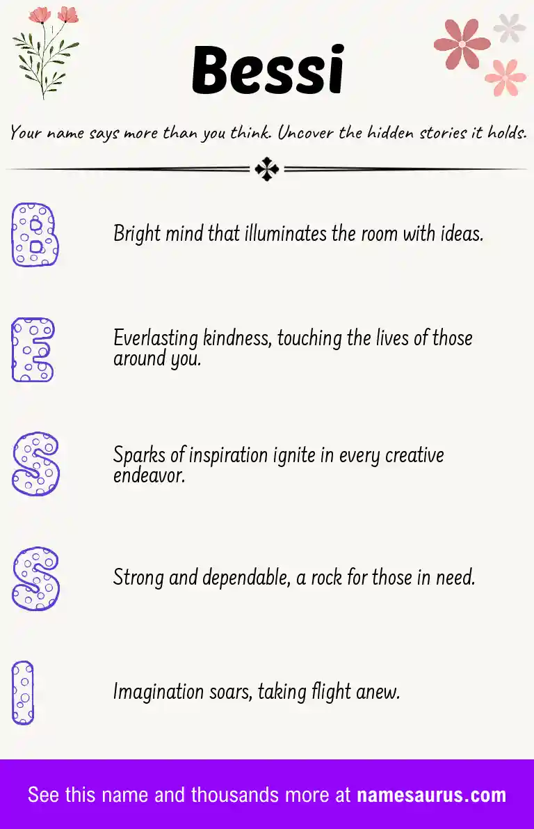 Acrostic poem about Bessi.