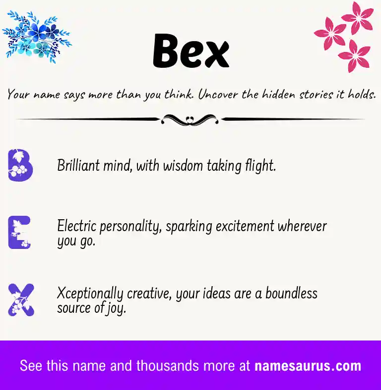Acrostic poem about Bex.