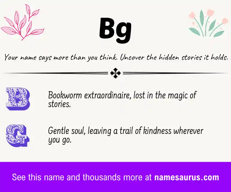 Acrostic poem about Bg.