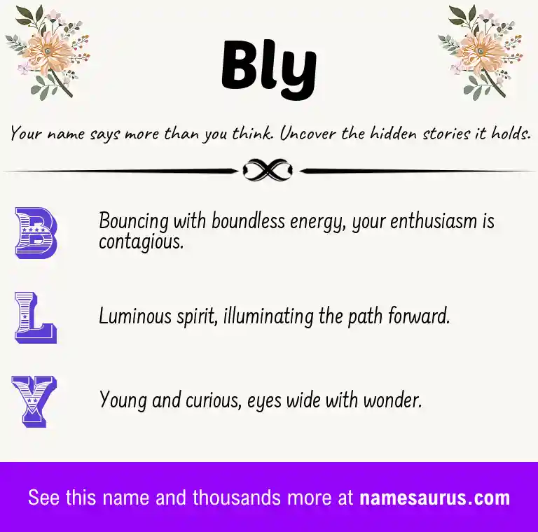 Acrostic poem about Bly.