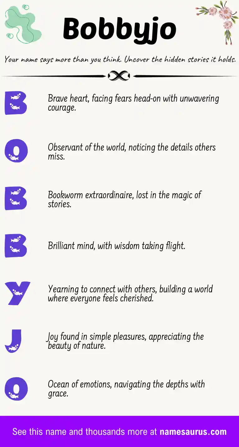 Acrostic poem about Bobbyjo.