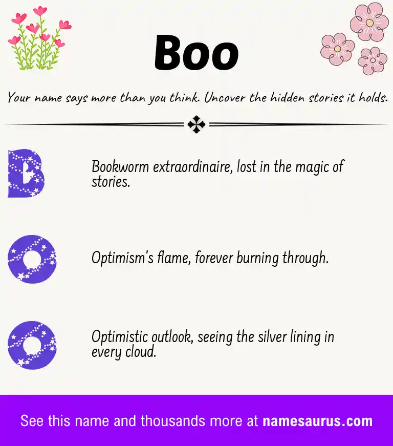 Acrostic poem about Boo.