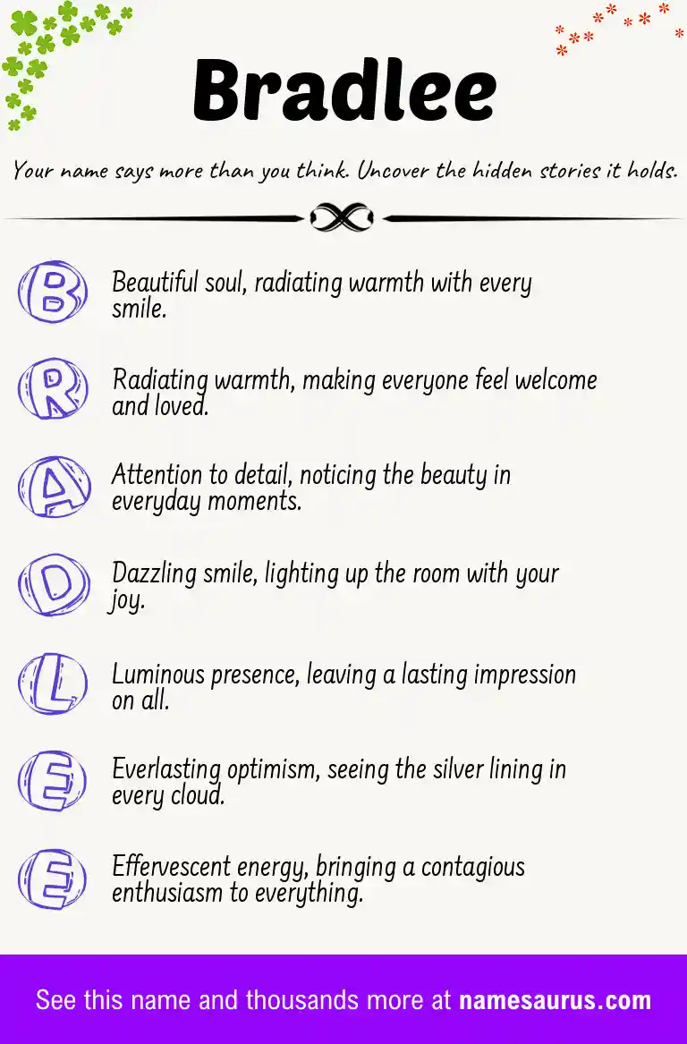 Acrostic poem about Bradlee.