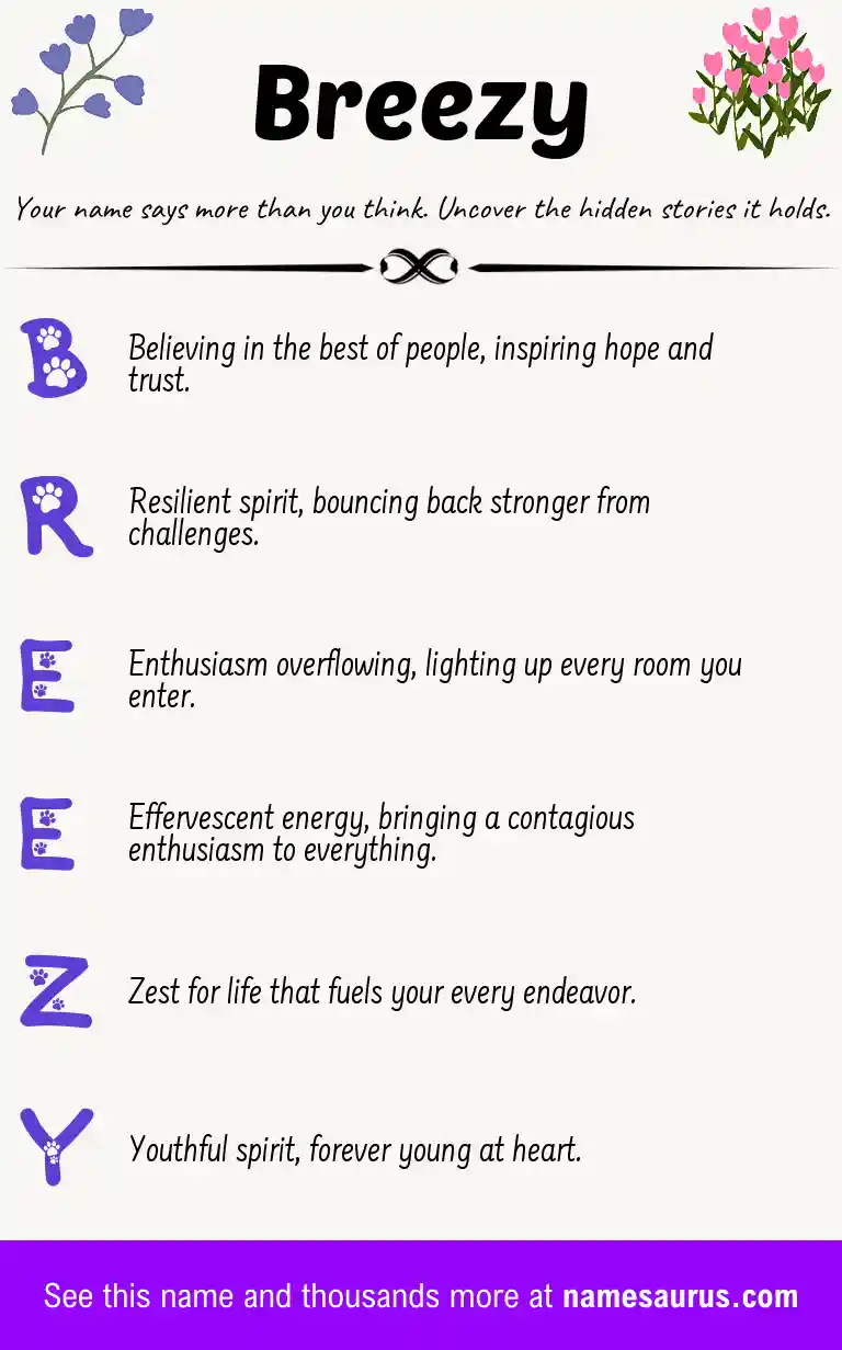 Acrostic poem about Breezy.