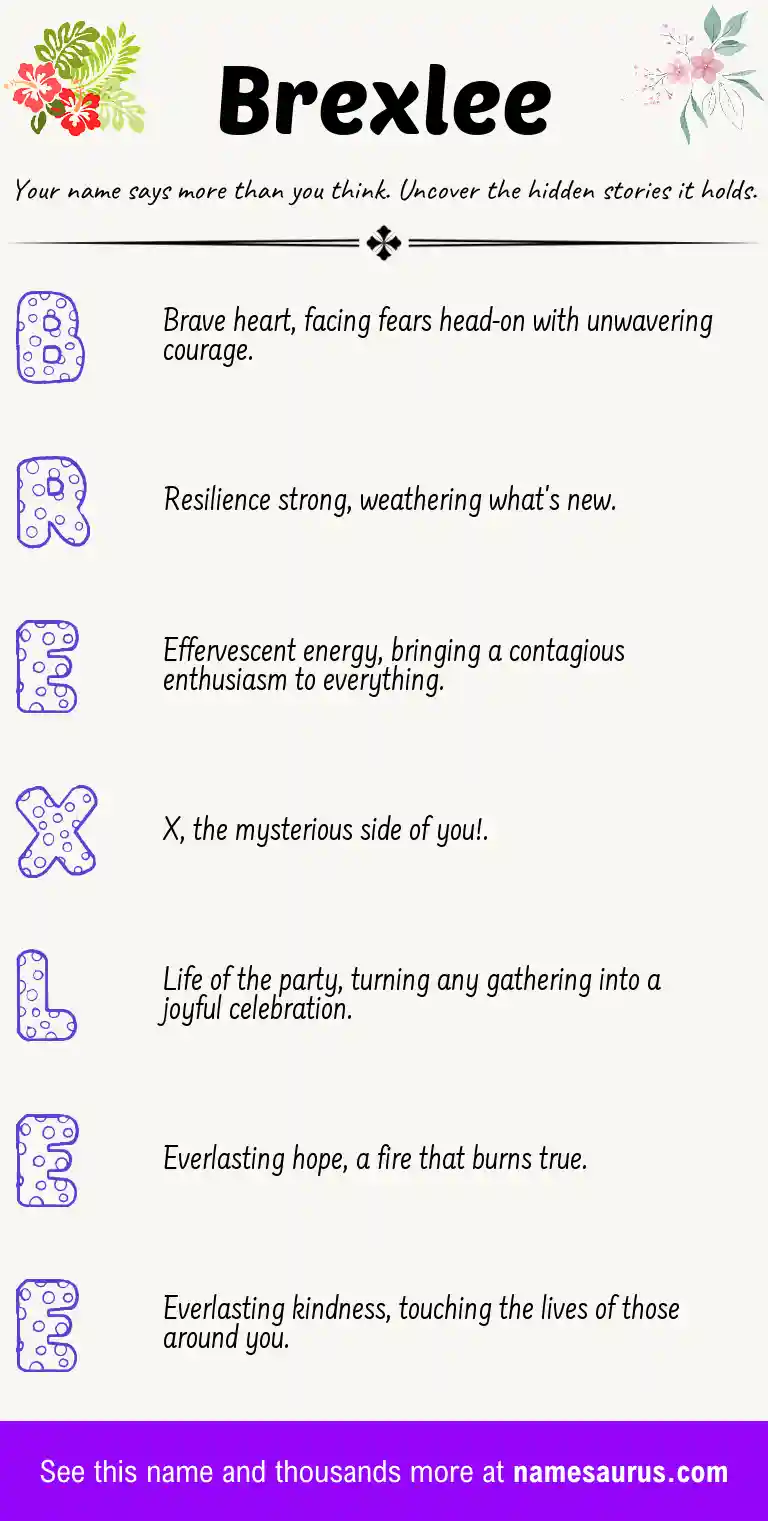 Acrostic poem about Brexlee.