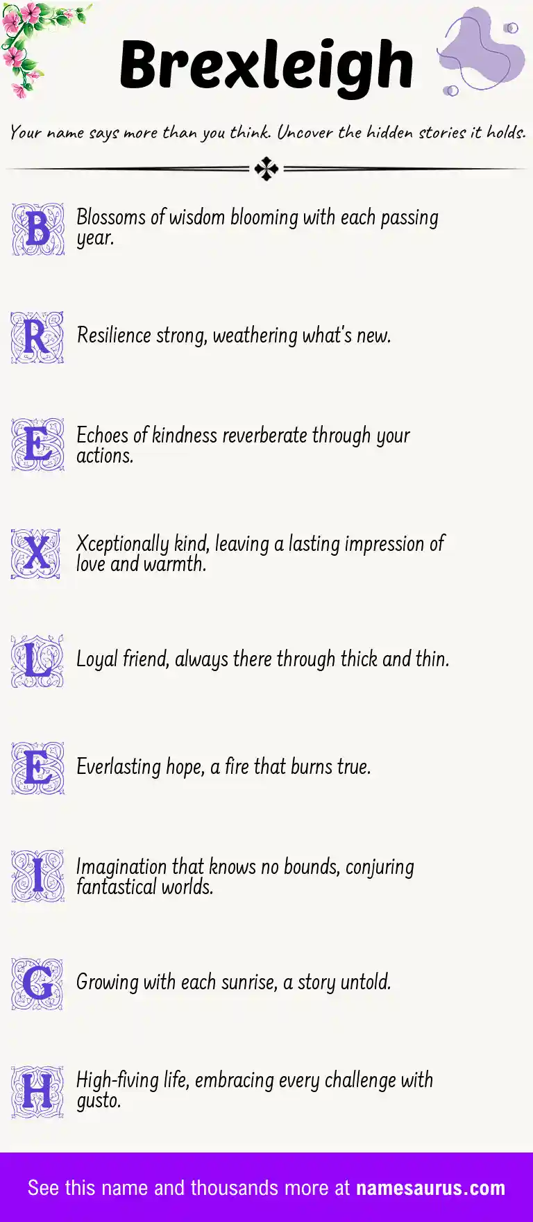 Acrostic poem about Brexleigh.