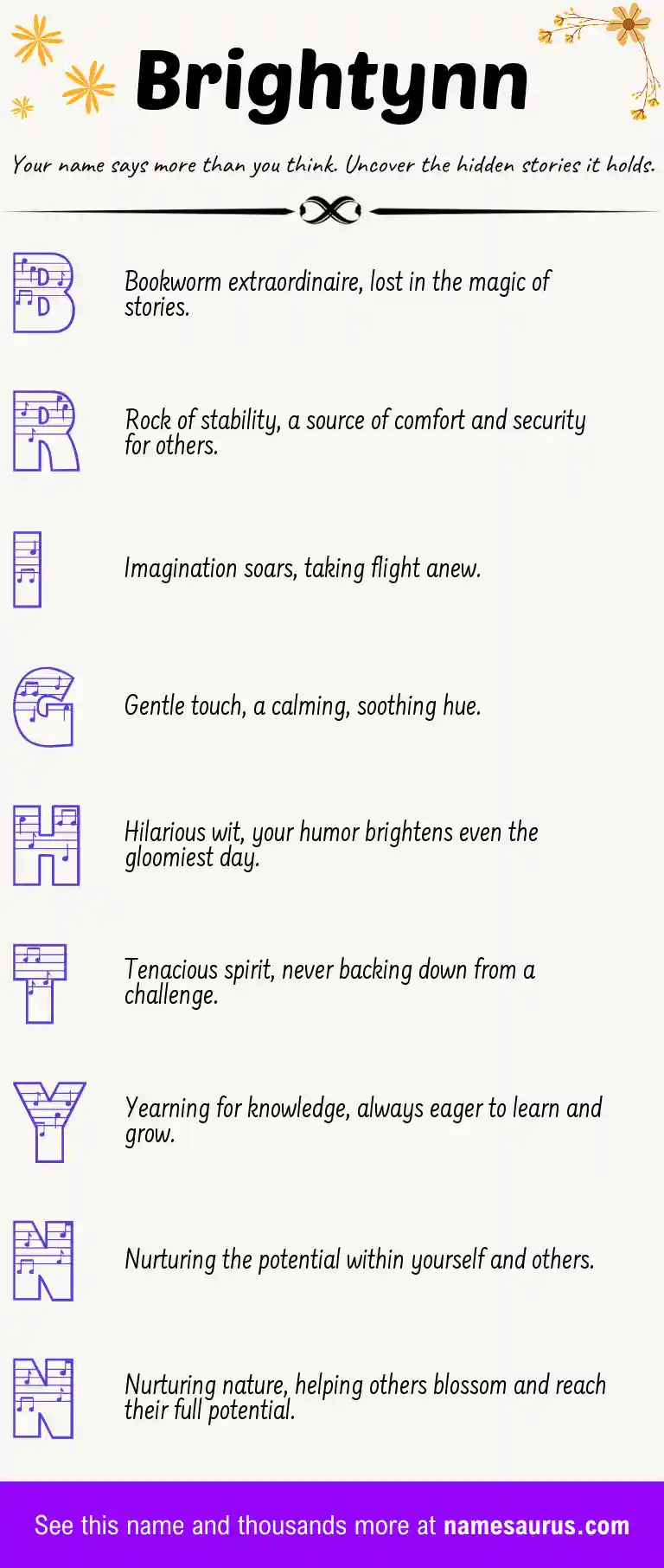Acrostic poem about Brightynn.