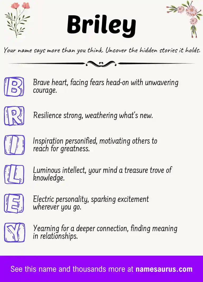 Acrostic poem about Briley.