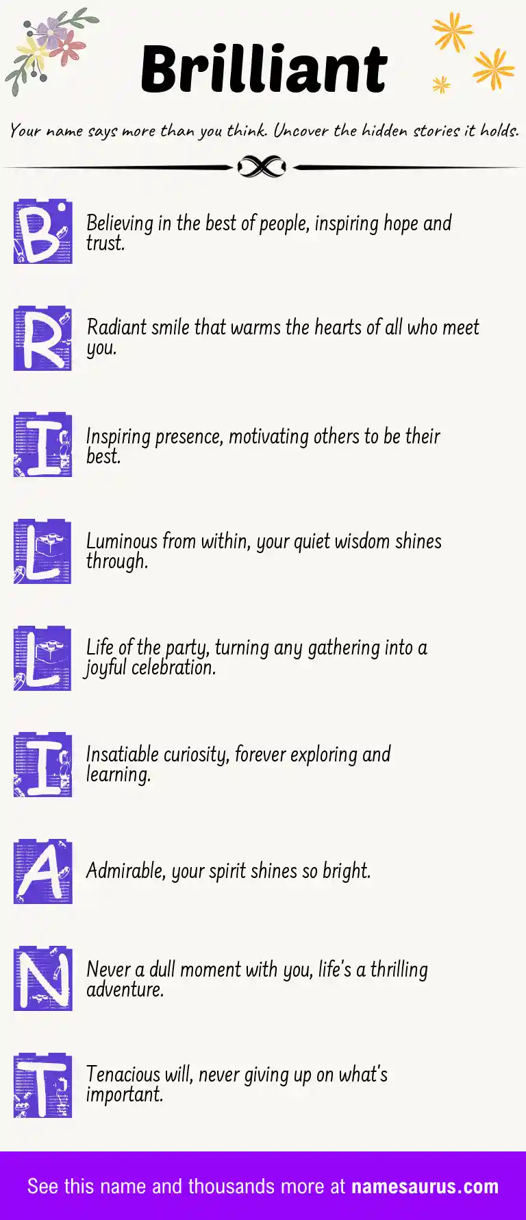Acrostic poem about Brilliant.