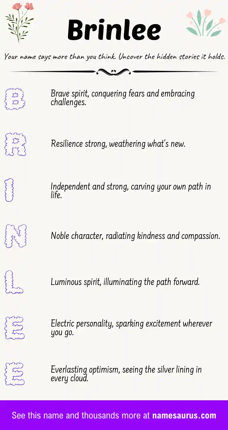 Acrostic poem about Brinlee.