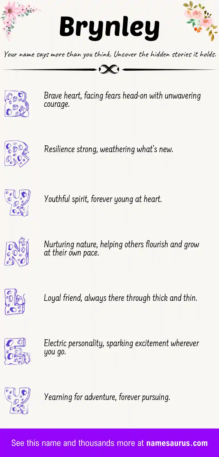 Acrostic poem about Brynley.