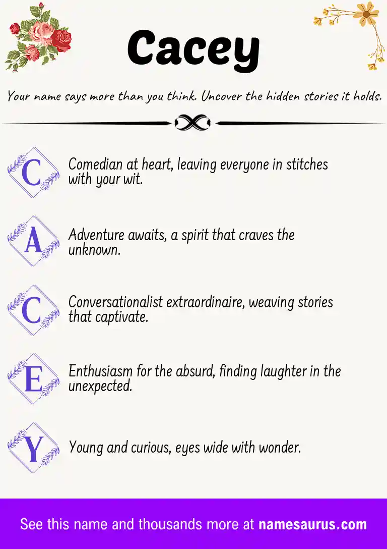 Acrostic poem about Cacey.