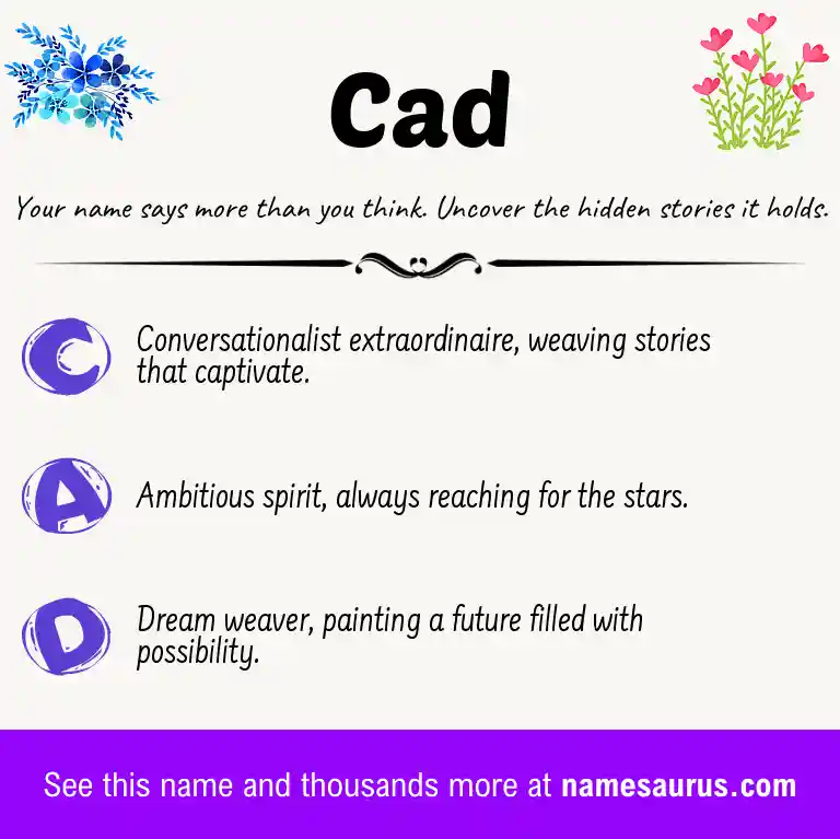 Acrostic poem about Cad.