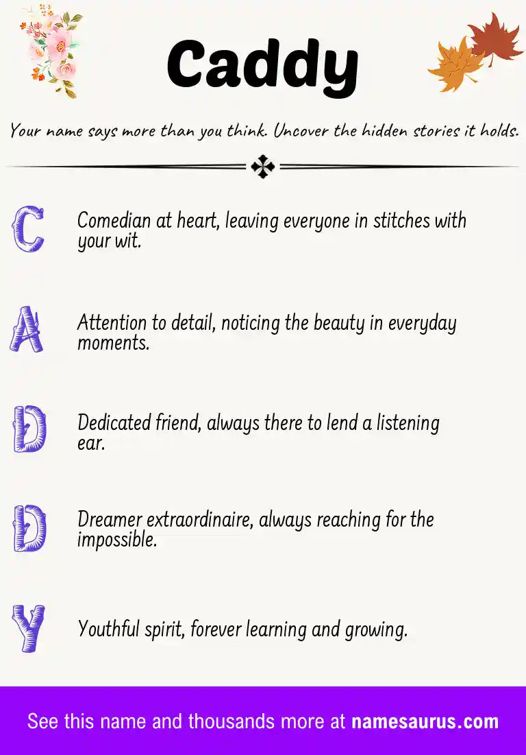 Acrostic poem about Caddy.