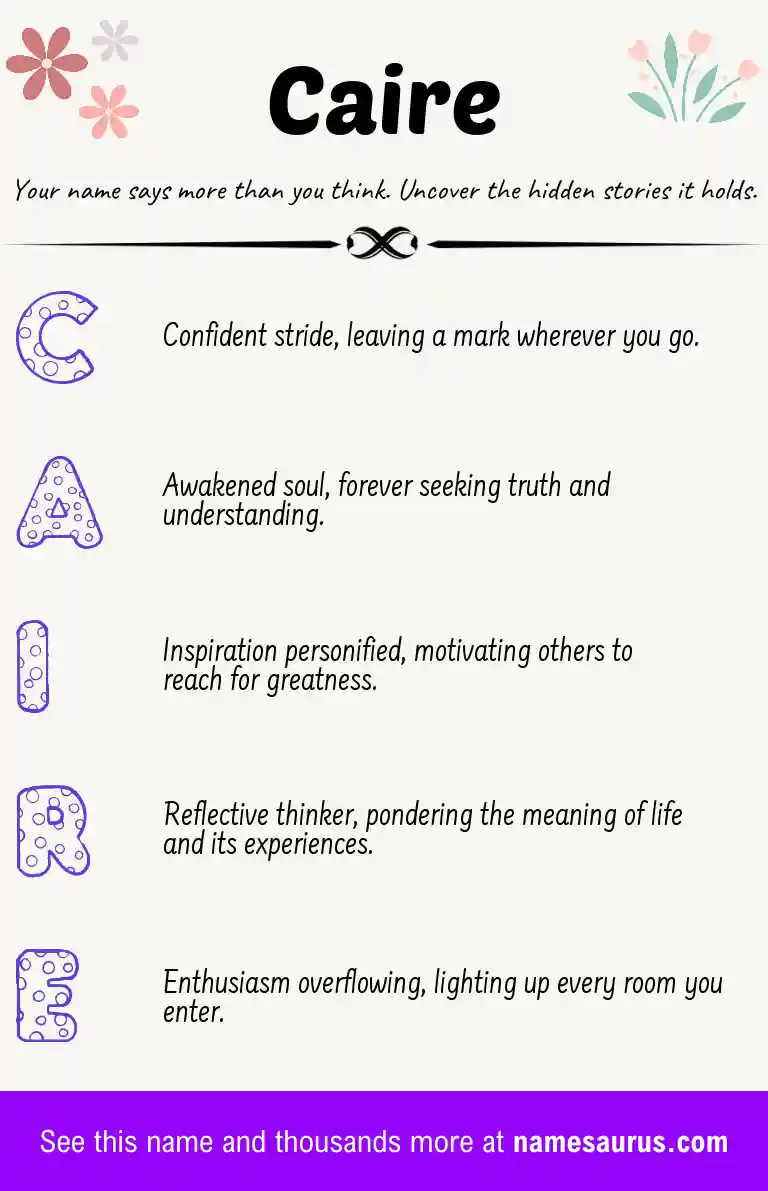 Acrostic poem about Caire.