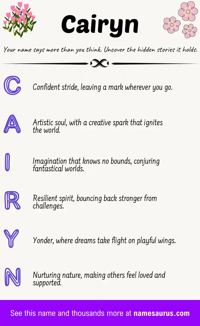 Acrostic poem about Cairyn.