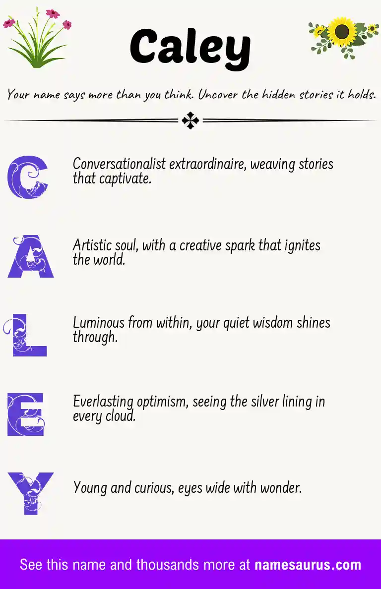 Acrostic poem about Caley.