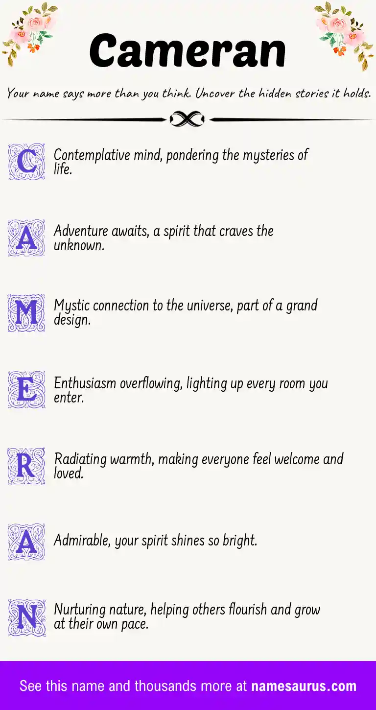 Acrostic poem about Cameran.