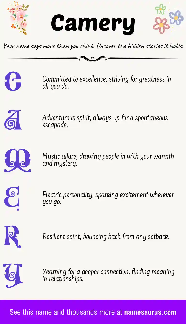 Acrostic poem about Camery.