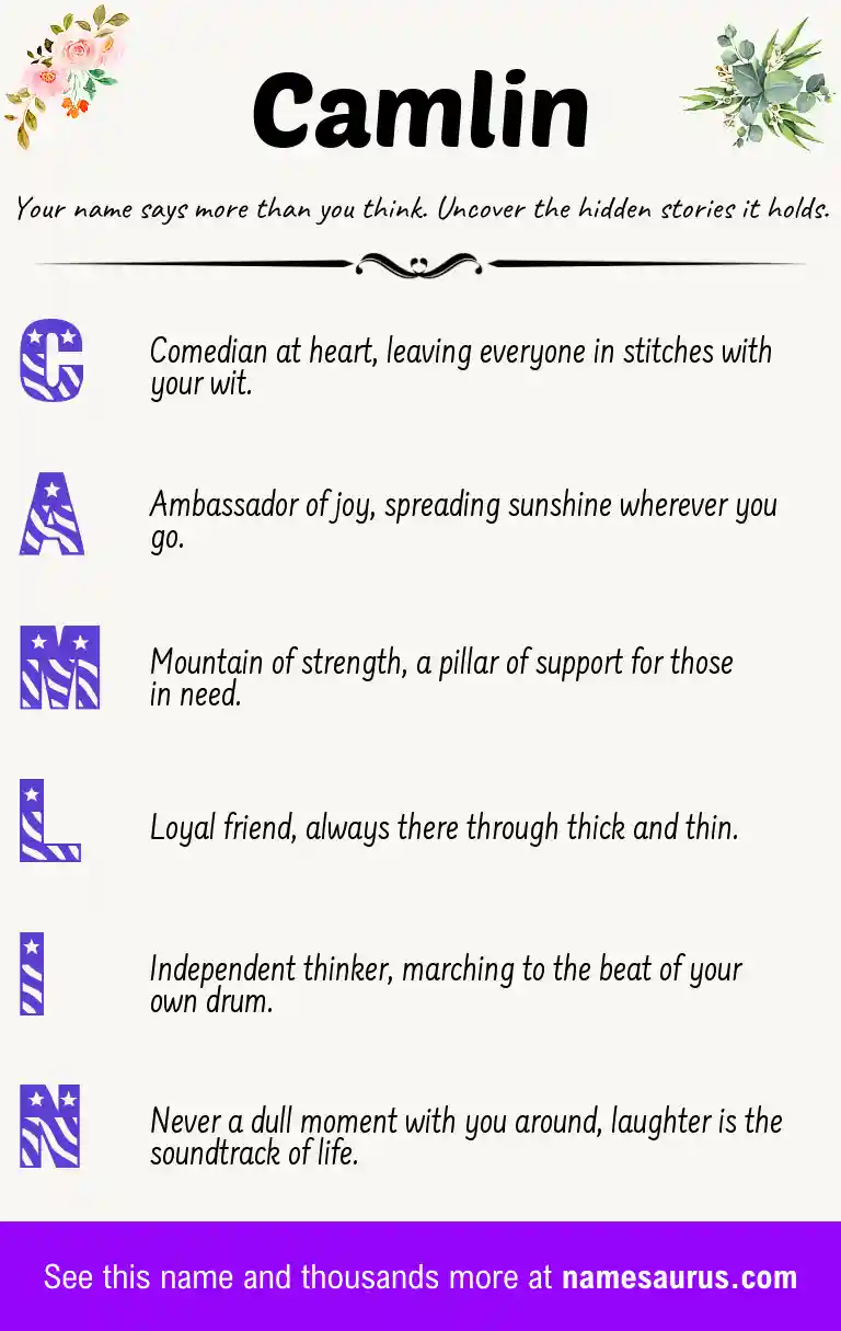 Acrostic poem about Camlin.