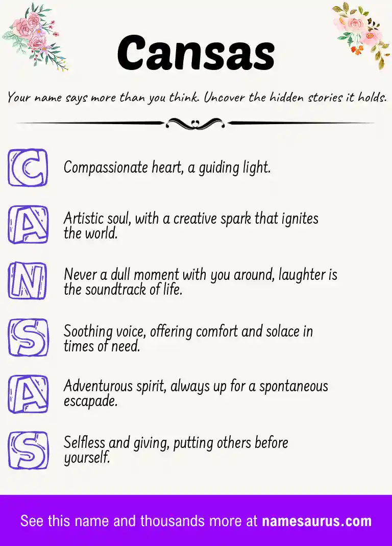 Acrostic poem about Cansas.