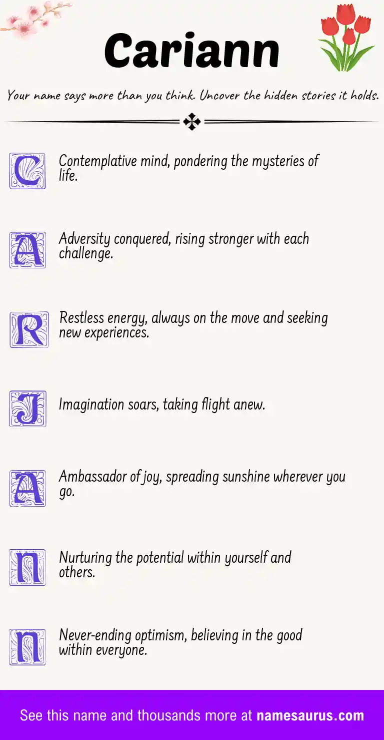 Acrostic poem about Cariann.