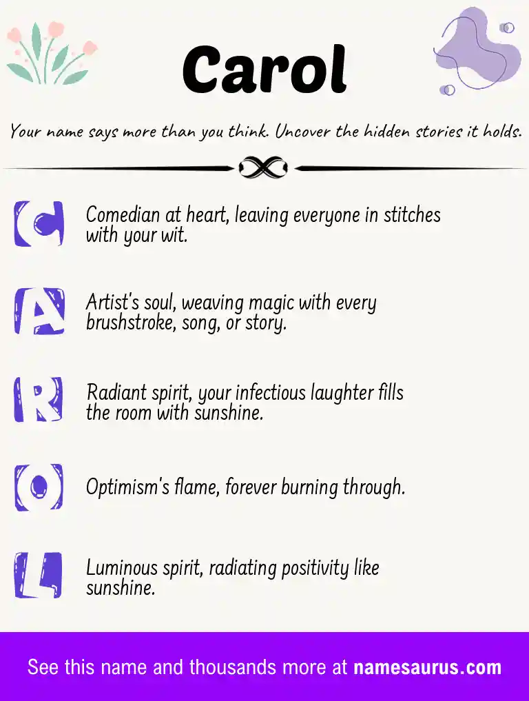 Acrostic poem about Carol.