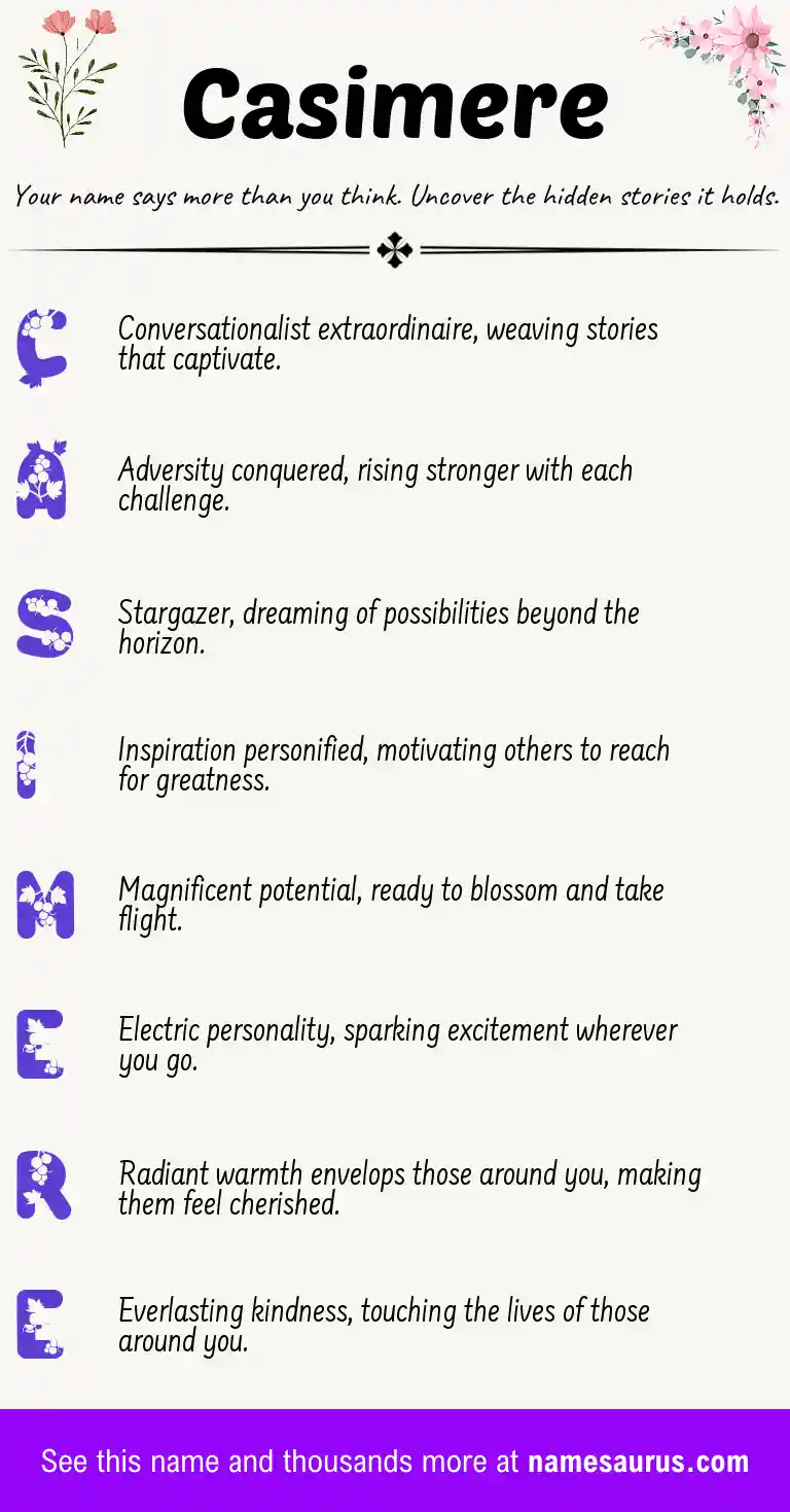 Acrostic poem about Casimere.