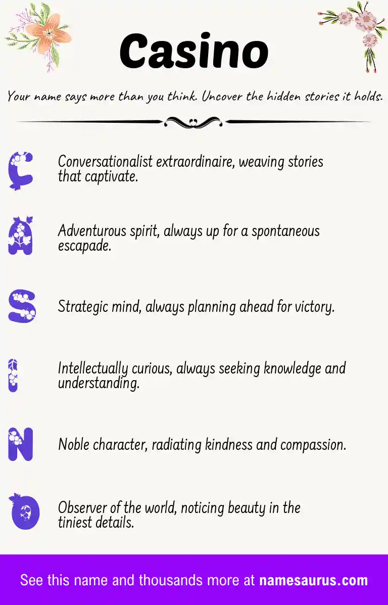 Acrostic poem about Casino.
