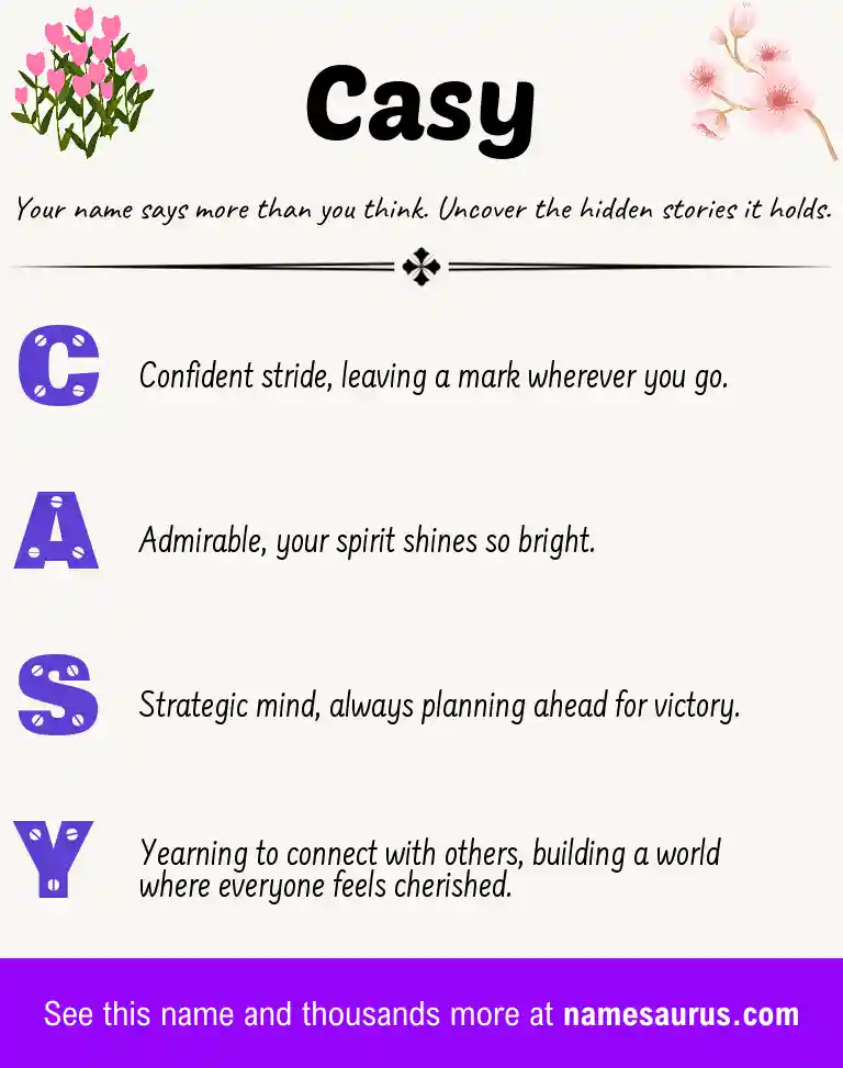 Acrostic poem about Casy.