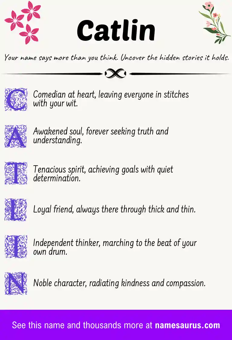 Acrostic poem about Catlin.
