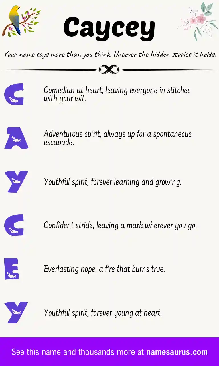 Acrostic poem about Caycey.