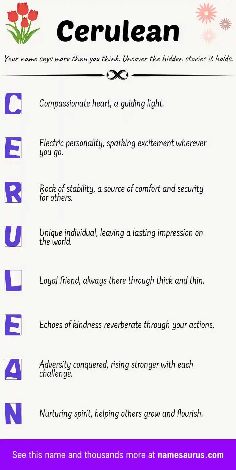 Acrostic poem about Cerulean.