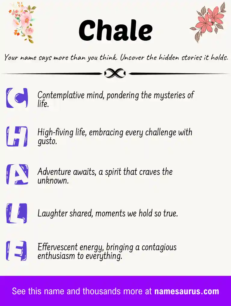 Acrostic poem about Chale.