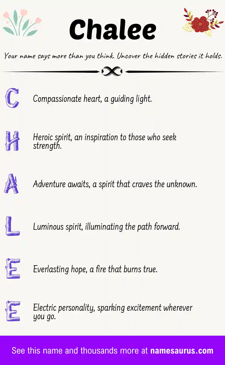 Acrostic poem about Chalee.