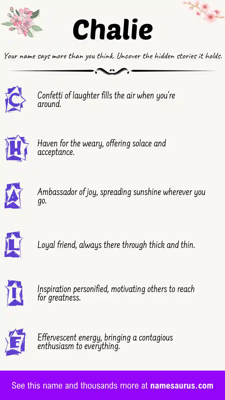 Acrostic poem about Chalie.