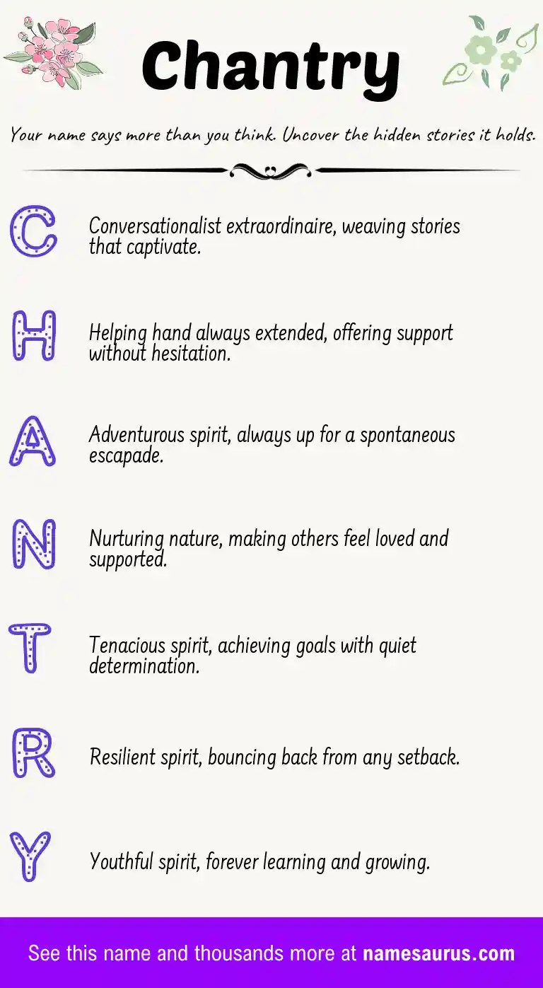 Acrostic poem about Chantry.