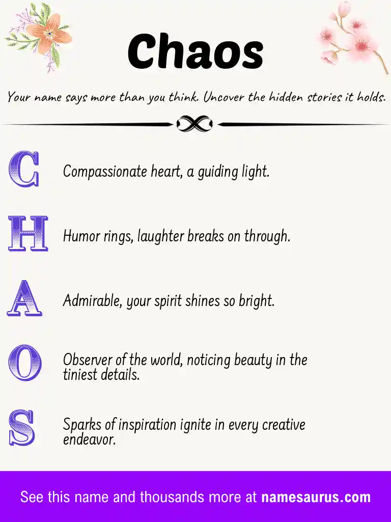 Acrostic poem about Chaos.