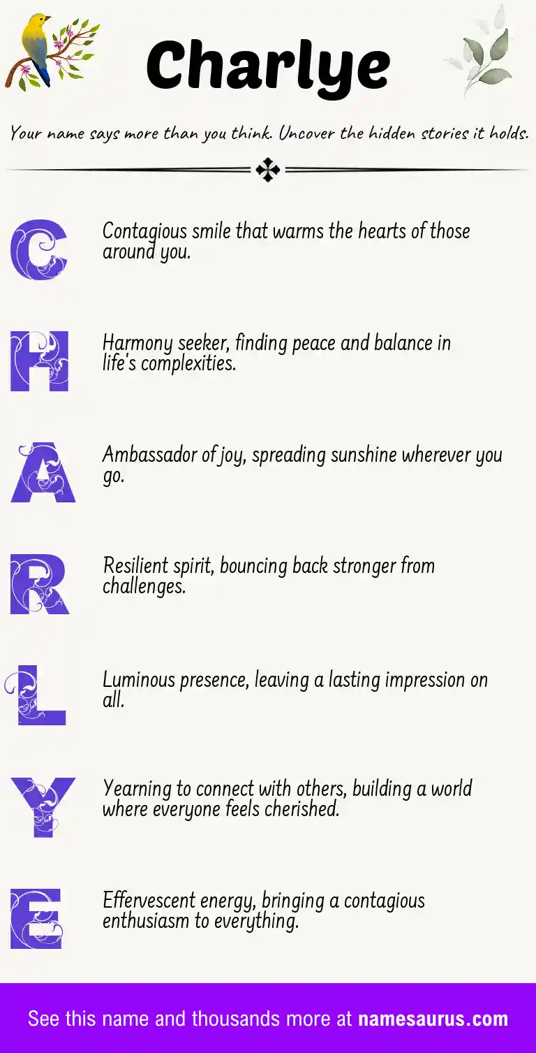 Acrostic poem about Charlye.